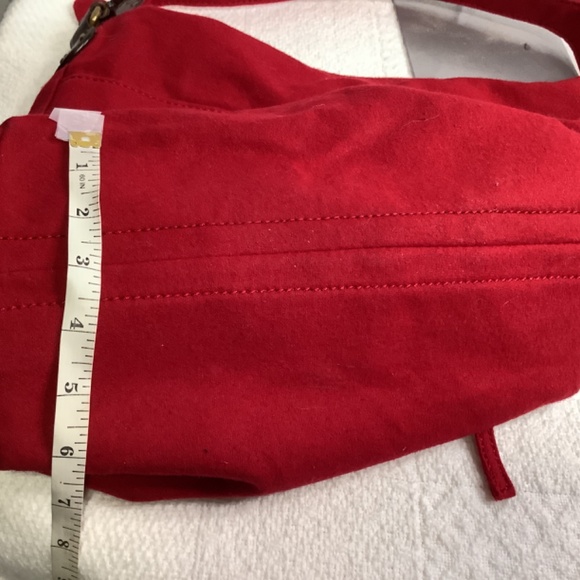 EUC Gap Red Wool shoulder bag tote - Picture 7 of 11